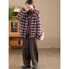 DIMANAF 2025 Winter New Striped Cardigan Jacket Women Sweaters Coat Wadded  Knitting Pockets Sweater