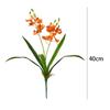 New 2 Fork Artificial Orchid Flower Floral Display Simulation Artificial Faux Plants Pink Fake Silk Flower Home Decor