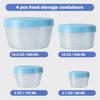 4/16 Pcs Freezer storage Containers with Lids, Reusable BPA Free Plastic Soup Jars, Leakproof Salad Dressing Container to Go