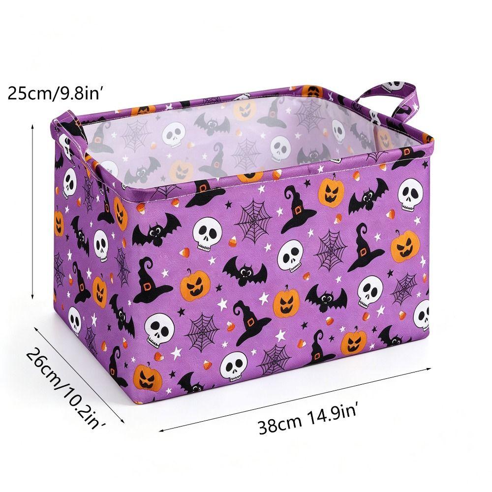 Large Capacity Halloween Storage Basket Pumpkin Sundries Organizer Laundry Basket Book Storage