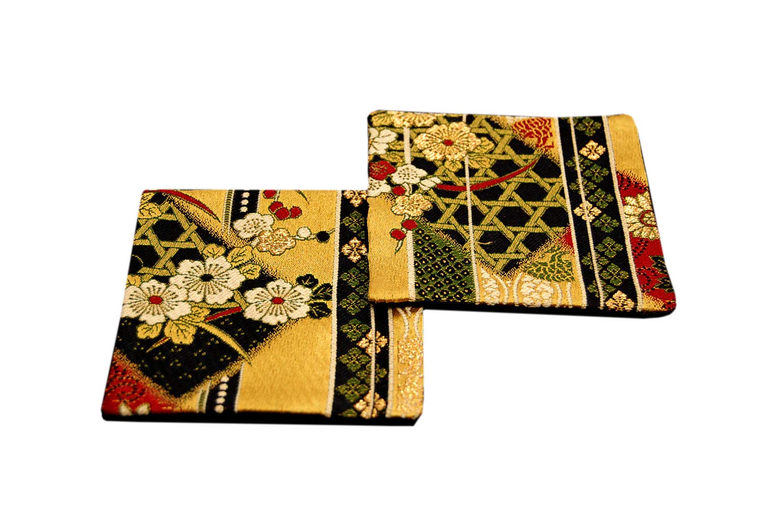 

Japanese style gold brocade kimono coaster set of 2 (Kiwami Kiwami)