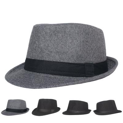Cappello di lana da uomo Cappello invernale Cappello da jazz da uomo Cappello da gentiluomo Cappelli Fedora Panama