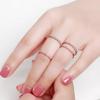 18K Rose Gold s925 Sterling Silver Cubic Zirconia Index Finger Ring for Women – Simulated Diamond Tail Ring