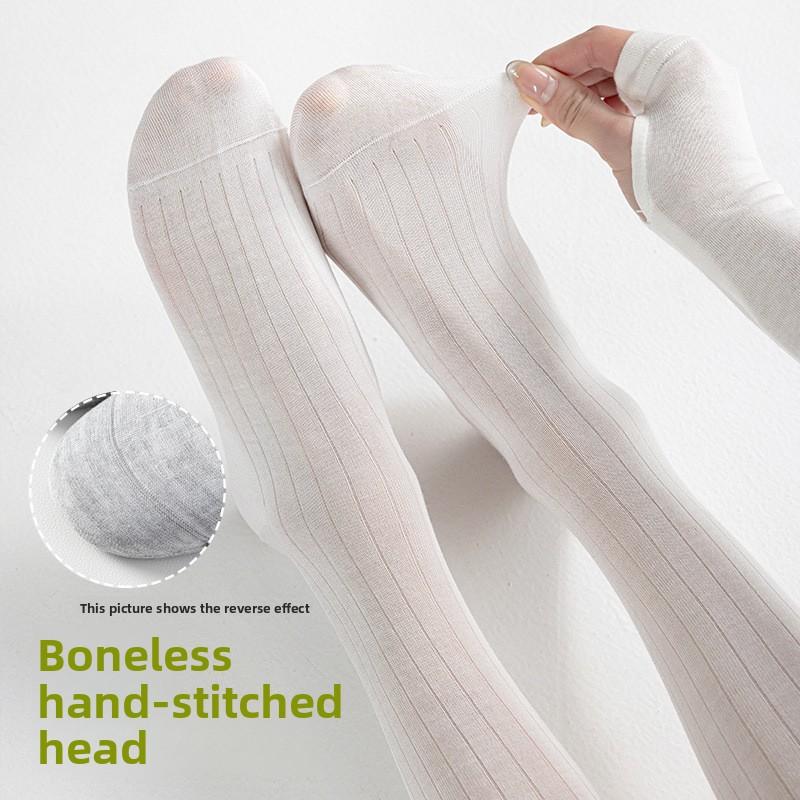 Silk Stockings for Women in Long Tube Style, Ultra-thin and Breathable, Suitable for Summer, Mid-length, Without Bones, Ice-like and Fluffy Stockings