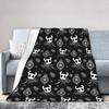 Hollows Knights Ghost Pattern Fleece Throw Blankets Game Blanket for Sofa Bedroom Lightweight Quilt,