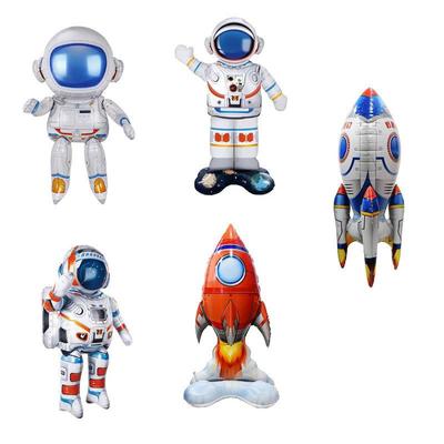 Kreslené balónky s astronauty pro chlapeckou narozeninovou oslavu s vesmírným tématem