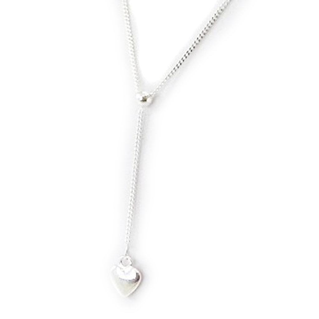 Les Trésors De Lily [E7587] - Silver 'Love' Silver Necklace - 45 Mm
