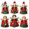 DIY Holiday Crafting Pieces 6/10/12/24/36PCS 2D Flat Wooden Angel Christmas Ornaments Hanging Decorations for Xmas Retro Style Ornaments Tree Wall,