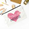 Merci Maitresse French Print Makeup Bag Travel Neceser Toiletry Storage Pouch School Pencil Bags Best Graduate Gift for Teacher