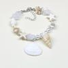 Handmade Seashell & Crushed Stone Bracelet with Lobster Clasp - Perfect Summer Travel Souvenir