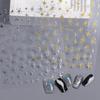 1/3/5Pcs Laser Gold Silver Star Stickers Cute Starburst Nail Art Decoration Stickers for Scrapbooking Journal Stationery