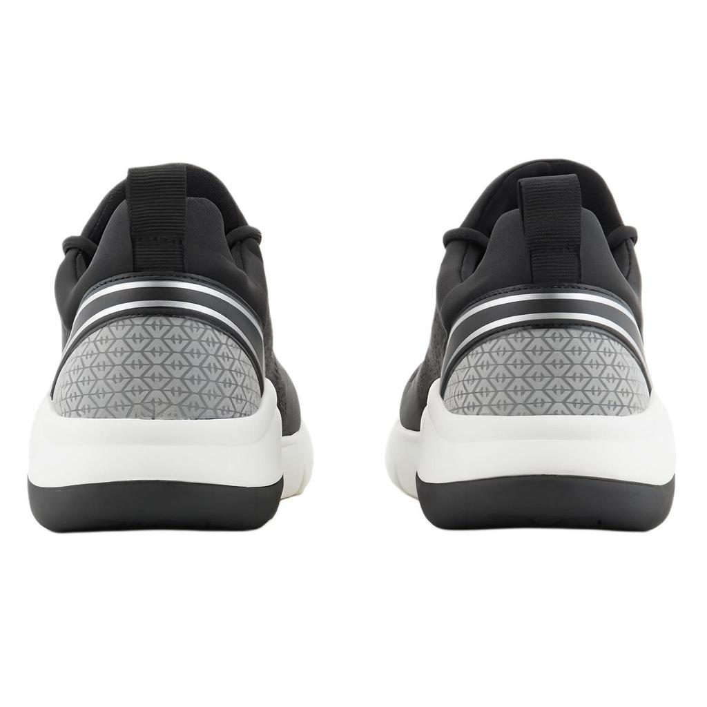 Emporio Armani EA7 Fabric Comfortable Breathable Round Toe Versatile Lace-Up Low-Top Casual Shoes Unisex sneakers Black White X8X180XK389T731