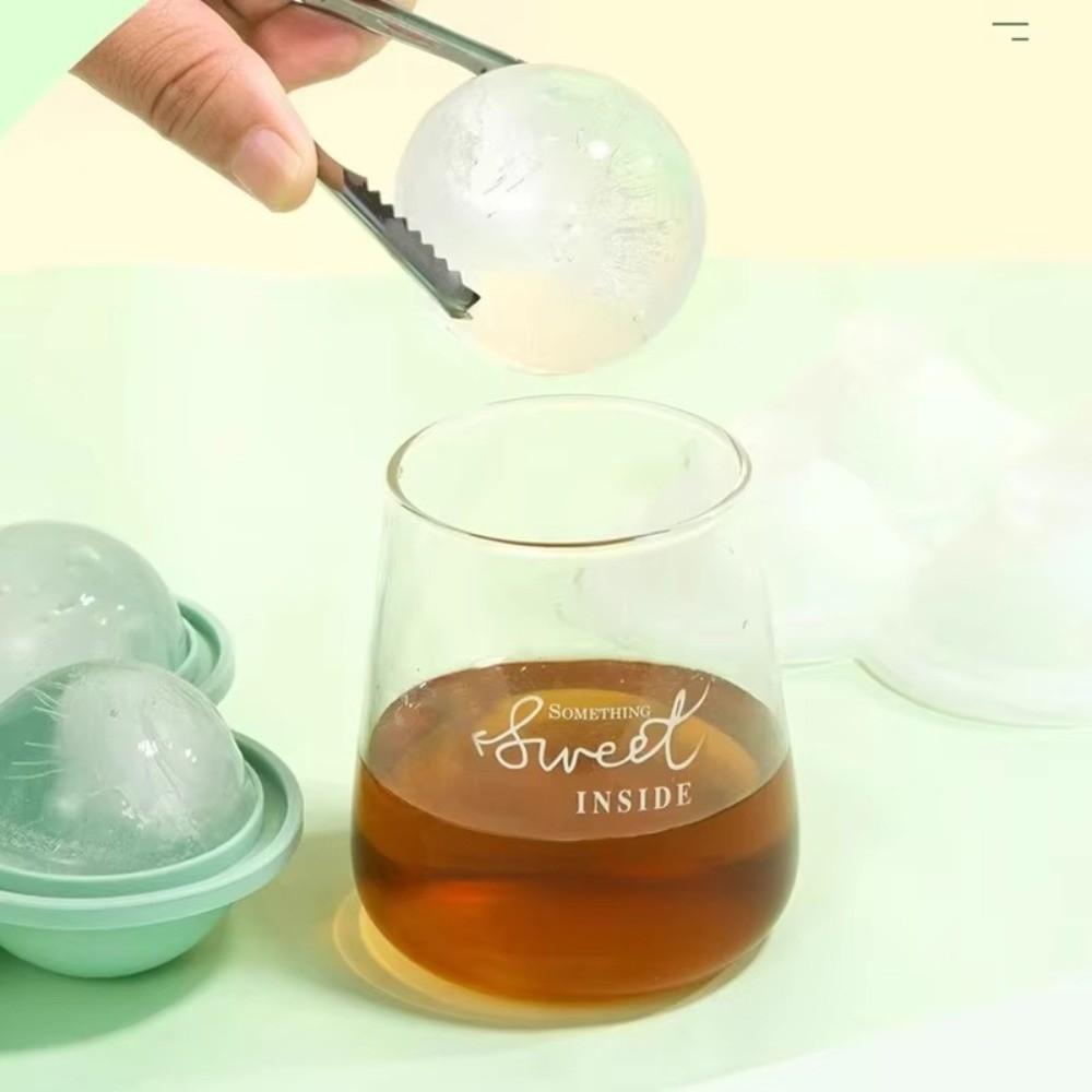 With Lids Ice Ball Mold 4 Holes Ice Ball Maker New Round Ice Mold  Bar Accessories