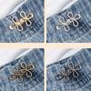 Knoflíky do pasu Clover Nastavitelné kovové knoflíky na džíny - Stahovače pro volný denim, Okamžité bez šití pro džínové kalhoty