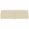 Bed Frame with Mattress Cream 200 x 200 cm Fabric