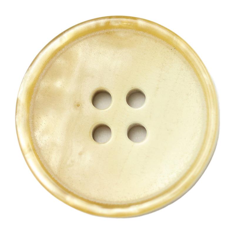 5Pcs Four-Eye Resin Button Pearlescent Edge Button Jacket Suit Button Fur Coat Trench Coat Button Jewelry Accessories
