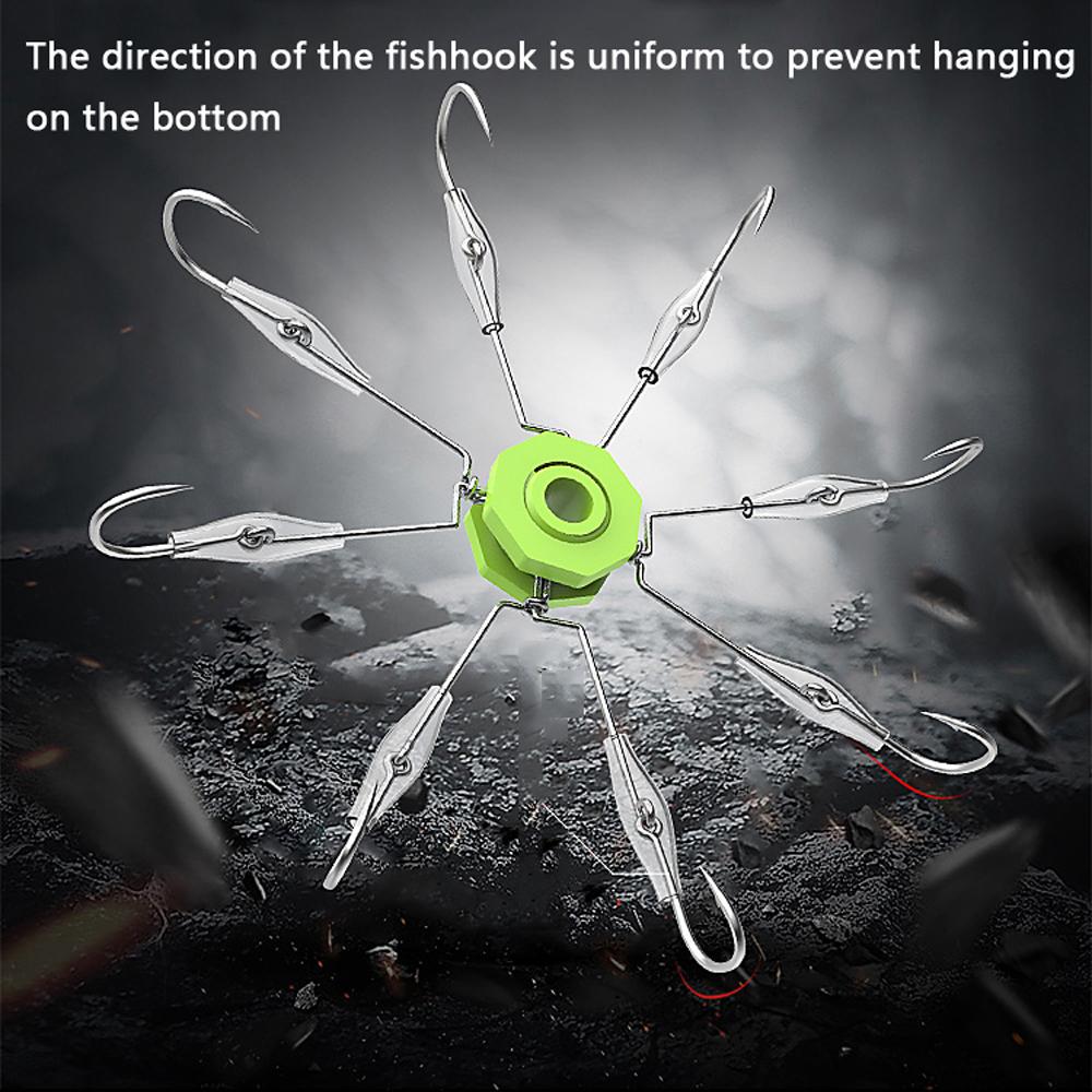 Crab Steel Flap Explosion Hooks 6/8 Claw for Square Bait Squid Fishhook Carbon Easy Carp Fishing Jig Hook Tackle Accessories 260319