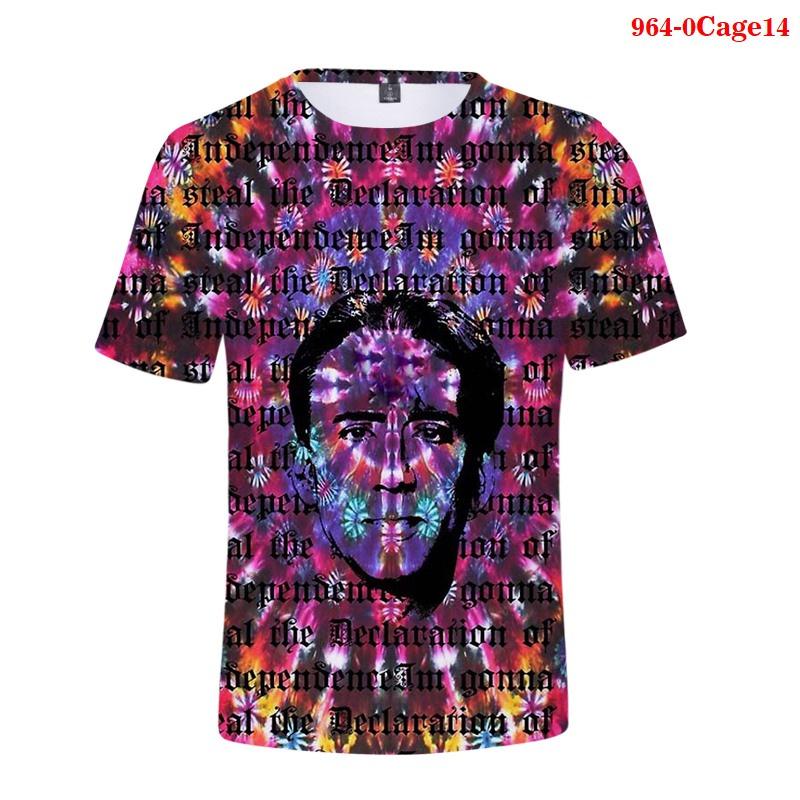 

Fashion Cage Face T-shirt Funny 3D Nicolas Kim Coppola Graphic T Shirts for Men Tops Tee Shirts Unisex Women Casual Short Sleeve 3XL