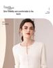 Women's 100% Pure Cashmere Round Neck Cardigan - 2024 Spring/Autumn Loose Knit Long Sleeve Thin Outerwear High-end