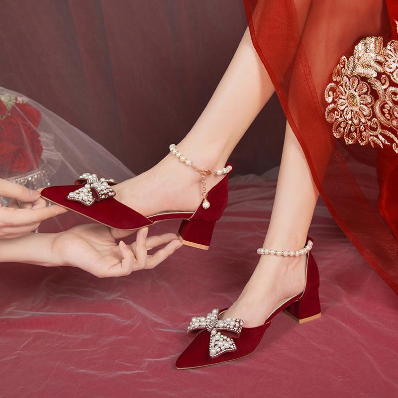 Móda Ležérní Podpatky Mašle Boty Mělký Výstřih 2025 Sandály Dámské Špičaté Lodičky Klasický Styl Pohodlné Svatba Nejnovější Béžová Africká Špička