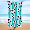 Football-themed beach towels Durable microfiber baths Beach and pool World Cup