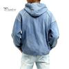 Comfortable Men Sweatshirt Hoodie Long Sleeve Half-Zipper Stand Collar Front Pocket Fall Pullover Solid Color Hooded Tops Sports School Streetwear