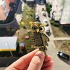 Vintage Eulen-Brosche, Corsage, Schal-Clip, antik vergoldete Kristall-Papageien-Broschen