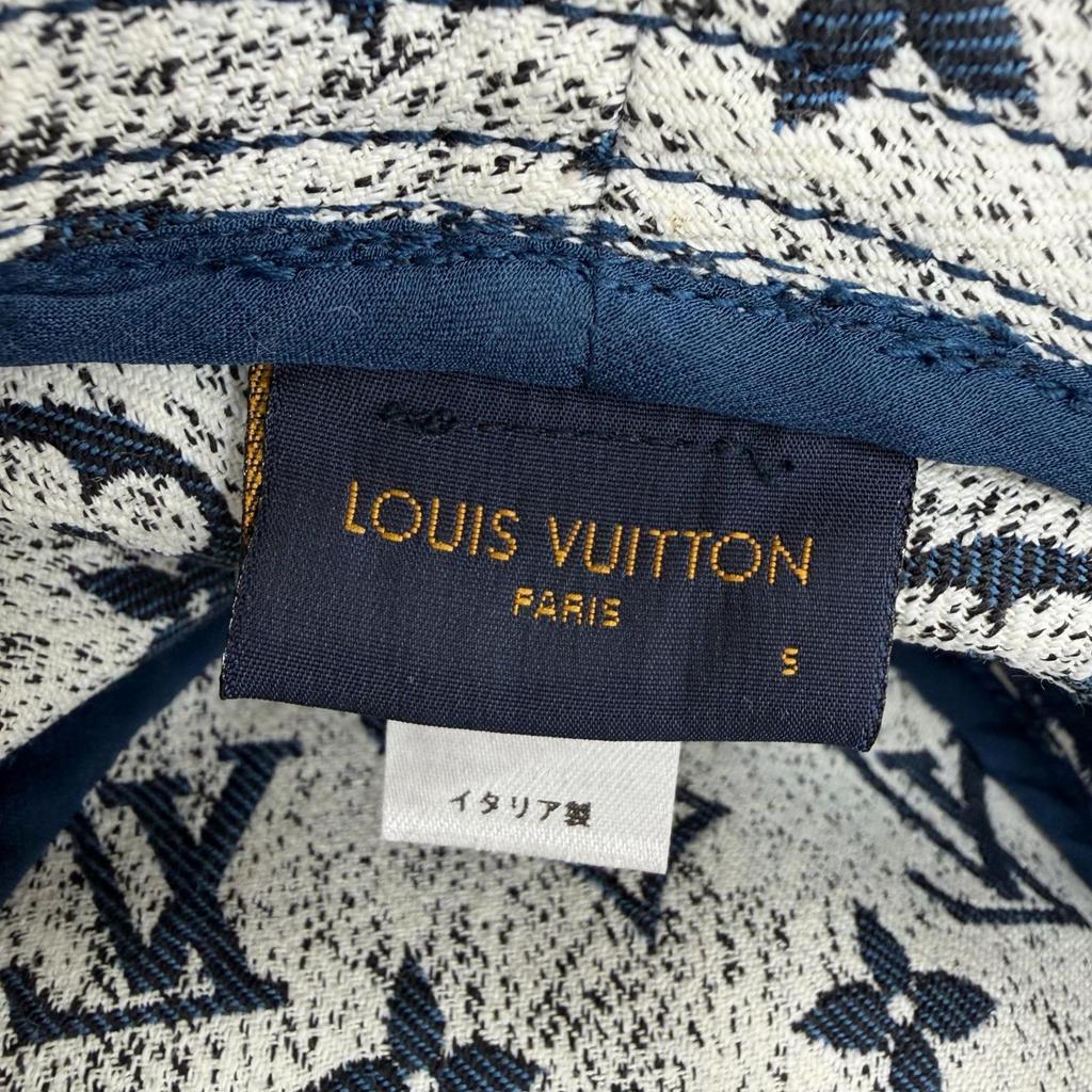 Excellent LOUIS VUITTON hat Monogram Bob Denim Hat Indigo blue Women S M77433 Used