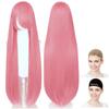 CaseEden Cosplay Wig, Premium, Smooth, Straight, Long, 100cm, Pink, Dark Pink (WIG6146)