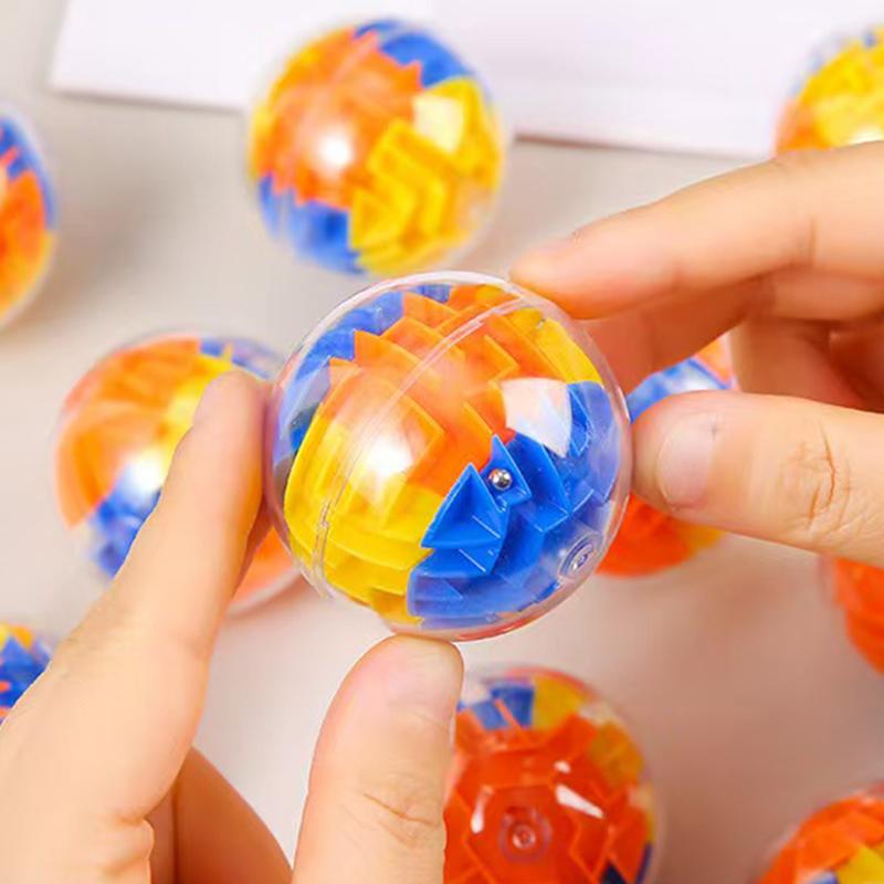 Toys Educational 3PCS Sphere Maze Puzzle Ball Brain Teasers IQ Challenge Labyrinth Gifts for Students Teens Adults Kids