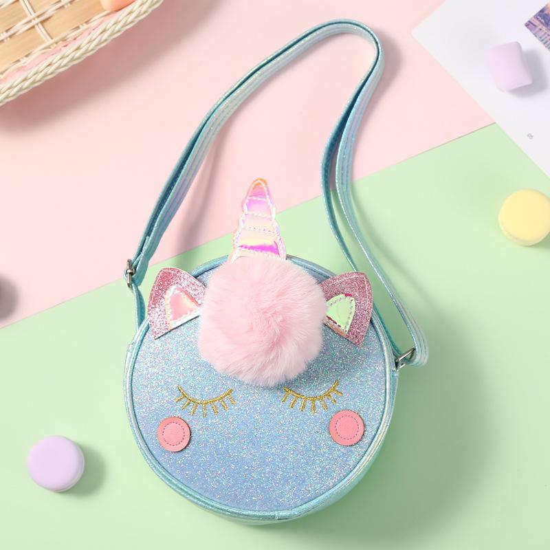 Unicorn Crossbody bag:Shiny Pink,cute Cartoon style!Perfect for Kids—doubles As a Single-shoulder Bag,travel Pouch & Coin Purse.