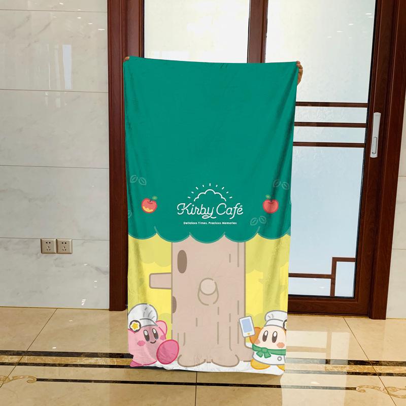 Kirby Cartoon Children's Bath & Beach Towels - Absorbent Couple Set
