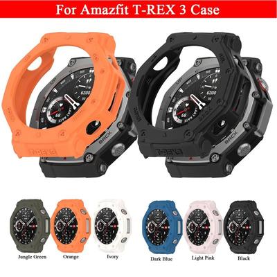 Watch Case For Amazfit T-REX 3 T-REX3 TPU Silicone Shockproof Case Armor Hollow Shell Watch Accessories