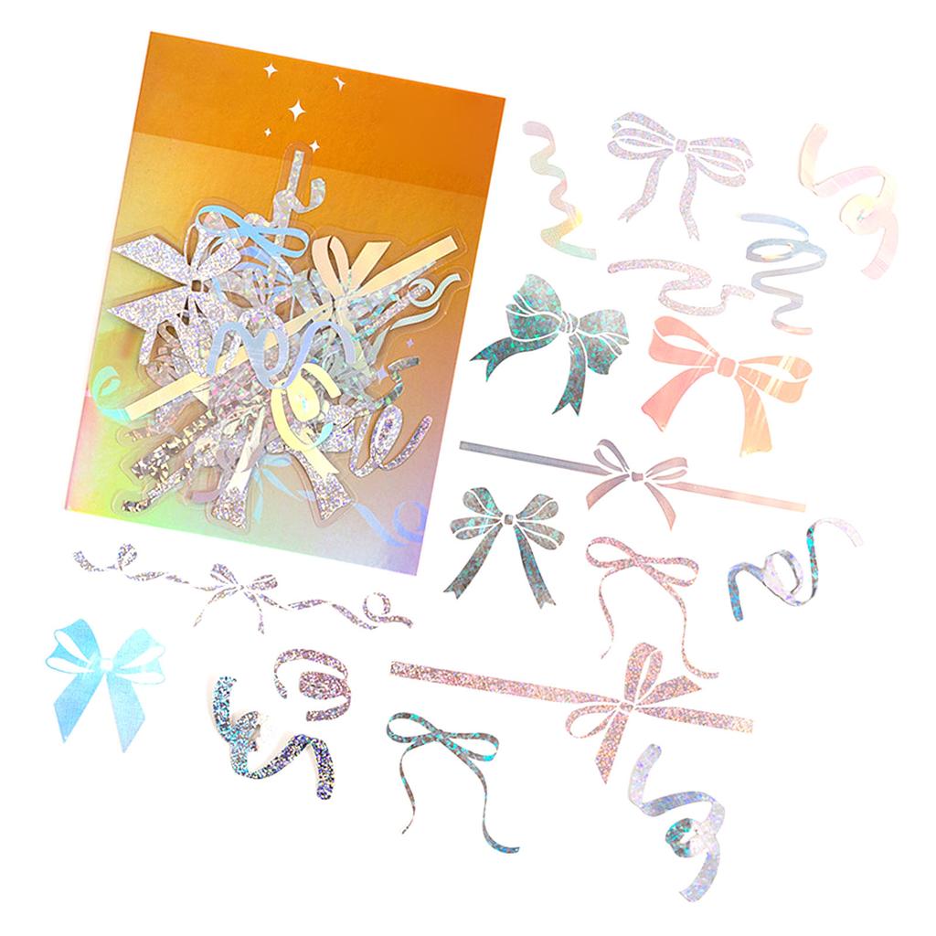 45pcs Bowknot Scrapbook Stickers Cute Strong Adhesion PET Planner Stickers Decal for Diary Photo Alb