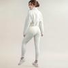 Women's Slim-Fit Breathable Yoga Suit: Quick-Dry Three-Piece Set with Bra for Outdoor Fitness.