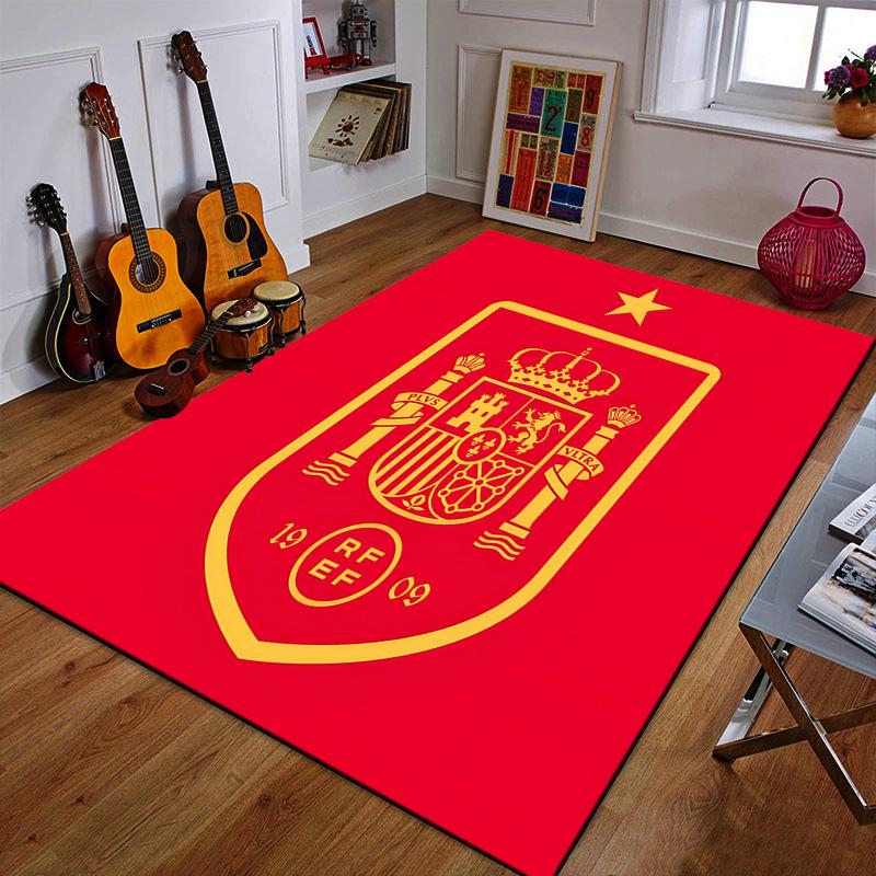 Spanish Football Emblem Design Patterned carpet a non slip rug suitable for all seasons and any setting, gift