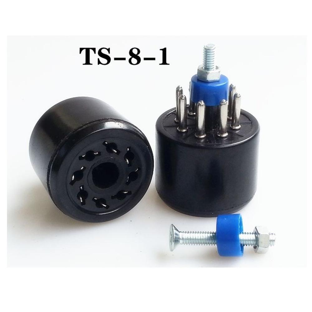 1pc For TS-8 Tube Socket 8 Pin Electrical Sockets Black Connectors For Audio Systems Accessories Easy Installation