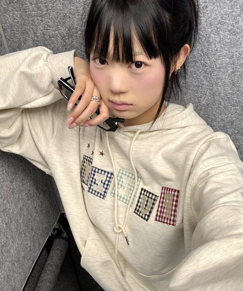 Text Box Applique Oversized Hoodie 2 Colors