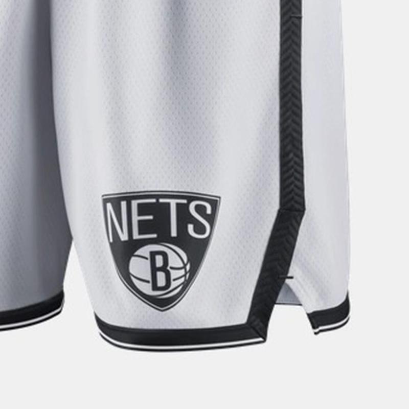 Nike NBA Brooklyn Nets City Edition Swingman Shorts White/Black Men Streetwear AJ5583-100