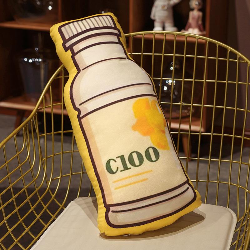 55x25cm Cute Bottle Plush Toy Pillow Stuffed Pause Office Pillow Bed Sleep Pillow Home Decor Gift Doll for Kids Girl