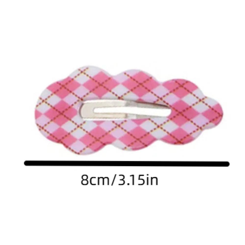 Gifts Alloy Plaid Hair Clip Acrylic Candy Color Cloud Hair Clip Barrettes Irregular Korean Style Hairpin Daily