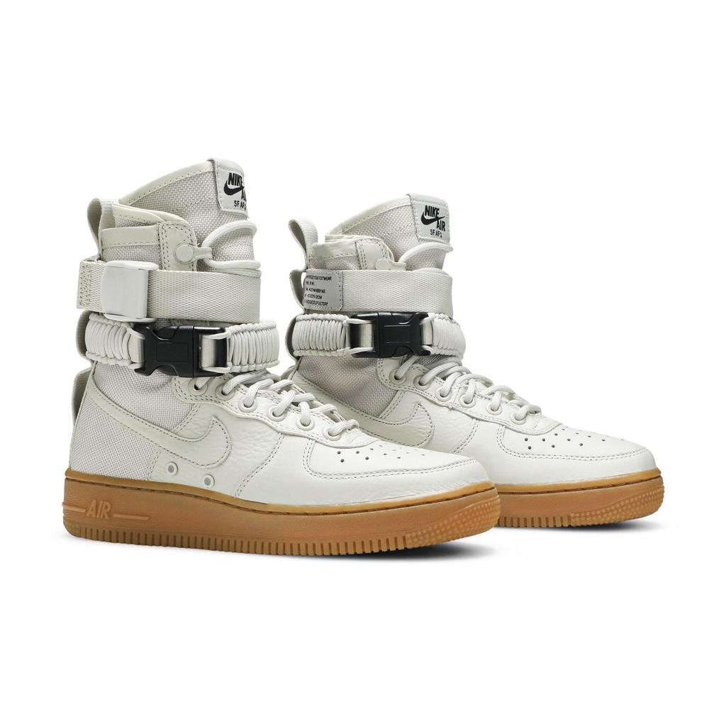 Nike Womens SF Air Force 1 High 'Light Bone' (women's Sizes) Light Bone / Light Bone-Gum Medium Brown Skateboard Shoes 857872 004