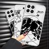 Linienflugzeug Topografische Karte Weiche Handyhülle für Honor X8b X9b X8 X8a 90 Lite X7b X9a