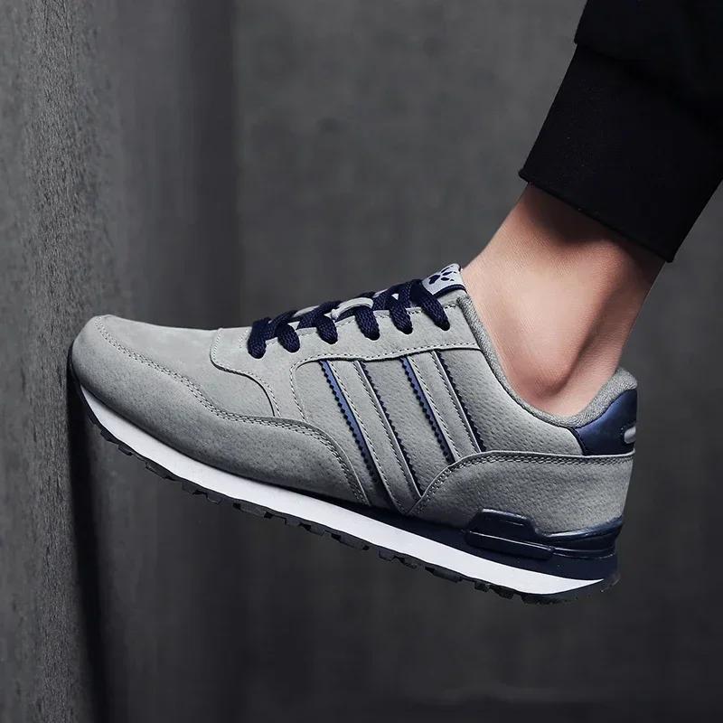 High Quality Men's Sneakers Leather Casual Shoes Autumn 2026 New Breathable Men Shoes Tenis Male Flat Shoe Zapatillas Hombre