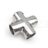 Boat Hand Rail Fittings 4 Way Cross Tube Pipe Connector Tee Joint for 7/8" 1" Tube Heavy Duty Marine Grade 316 Stainless Steel
