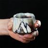Keramická ledová popraskaná glazura šálek na čaj Ručně vyráběná hrubá keramika Ru Kiln Master Cup Kreativní kancelářské šálky na čaj Nádobí