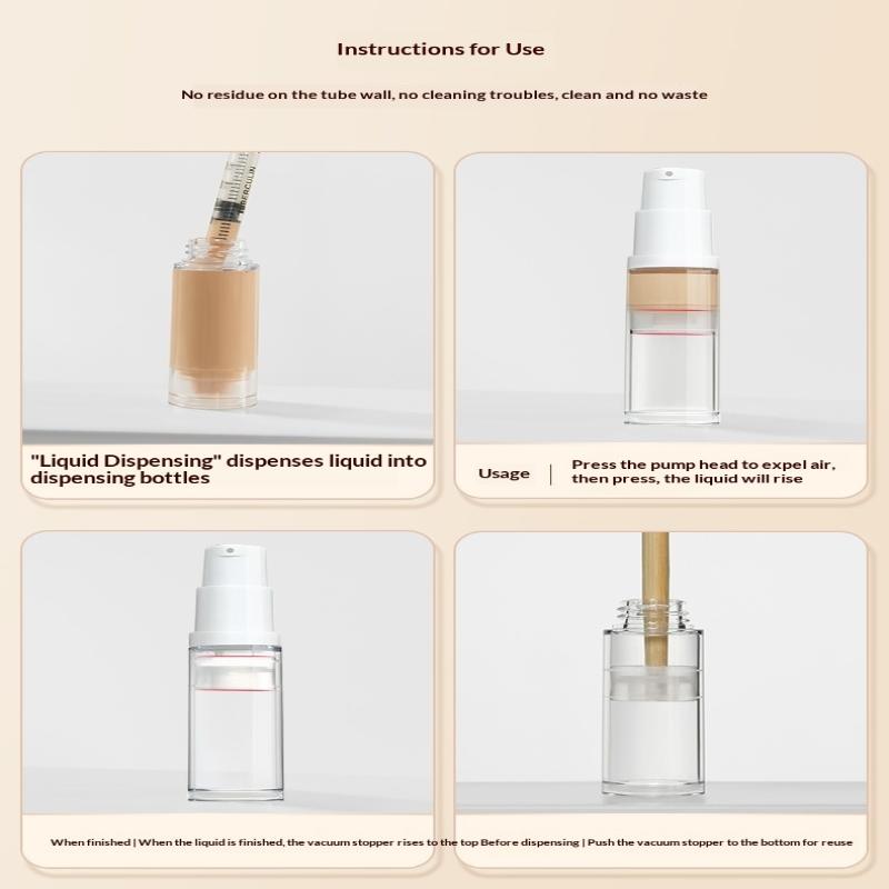 5/10/15ml Airless-Pumpflaschen-Set Tragbar Klar Leer Nachfüllbar Vakuumpumpe Reise Leere Kosmetikbehälter Probenverpackung