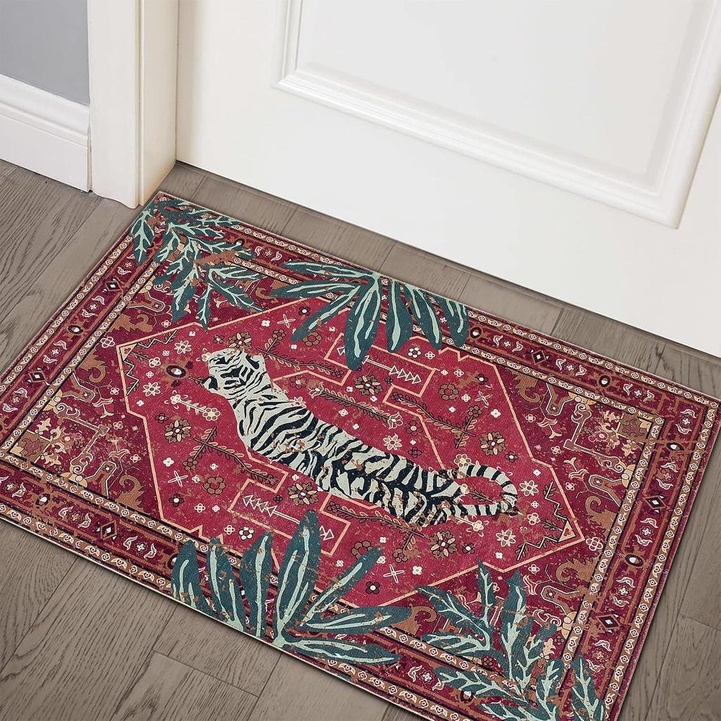 Living Room Carpet Non-Slip Machine Washable Easy To Fold Bedroom Rug Imitation Cashmere Retro Large Size Floor Mat Alfombra