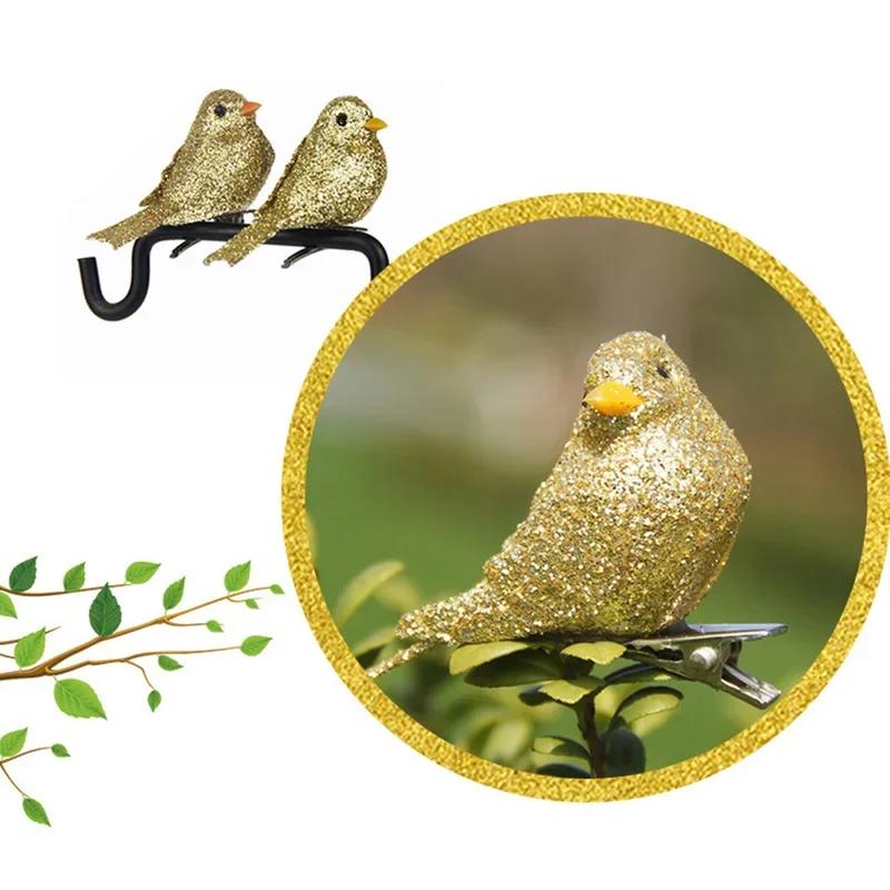 12 Pcs/set Lovely Foam Simulation Bird Garden Creative Decoration Household Lawn Branch Mini Animal Decorations Festival Gift
