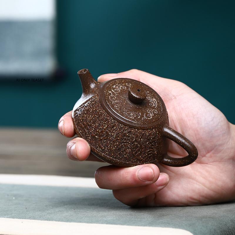 100ml Chinese Yixing Purple Clay Teapots Tradition Handmade Small Capacity Zisha Tea Pot Beauty Tea Infuser Kettle Tea Set